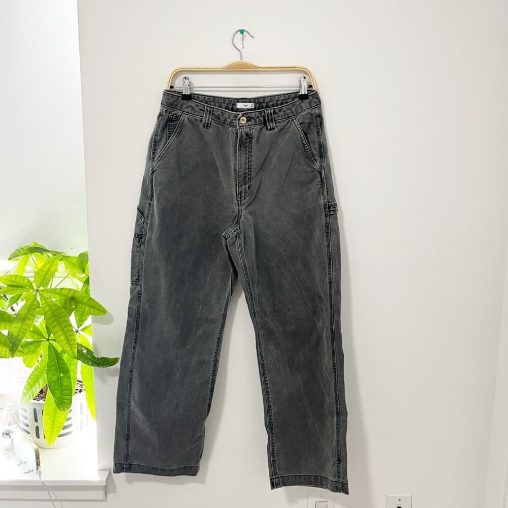 Aritzia Tna Gray Cargo Relaxed Fit Baggy Jeans Size 10